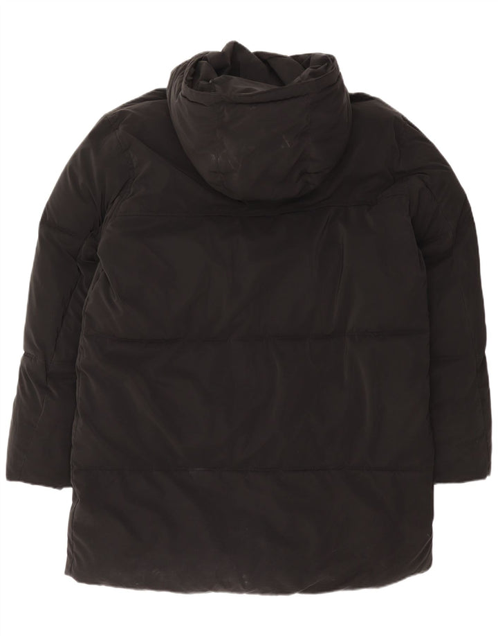 Zara Herren-Mantel mit Kapuze, gepolstert, UK 38, mittelschwarz