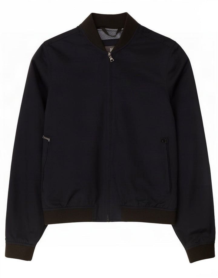 Marks & Spencer Herren Bomberjacke UK 36 Small Marineblau Farbblock