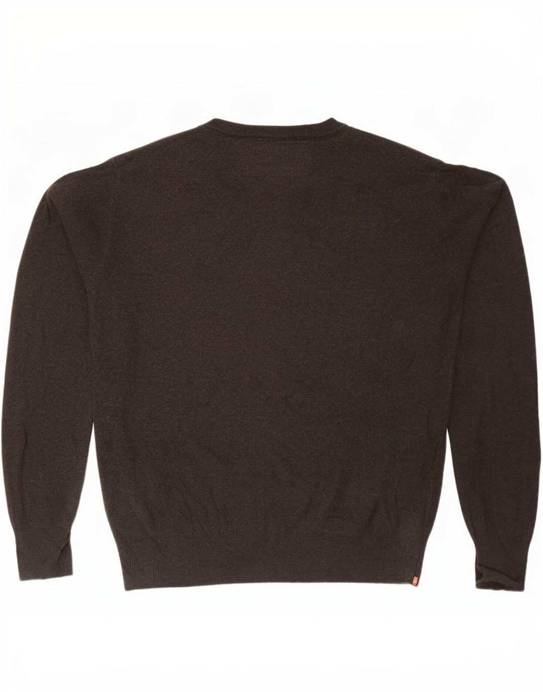 Superdry Herren-Pullover mit Rundhalsausschnitt, groß, braune Baumwolle