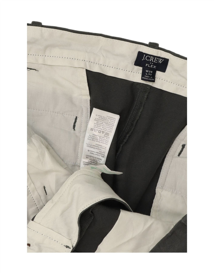 J. CREW Mens Flex Straight Chino Trousers W38 L32 Grey Cotton Vintage J. Crew and Second-Hand J. Crew from Messina Hembry 
