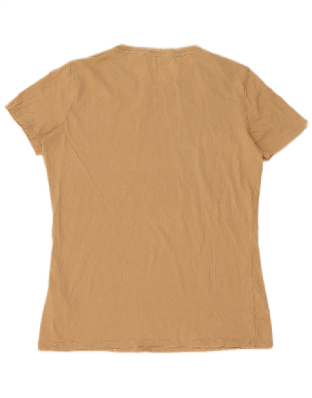 Guess Damen T-Shirt Top UK 12 Medium Beige Baumwolle