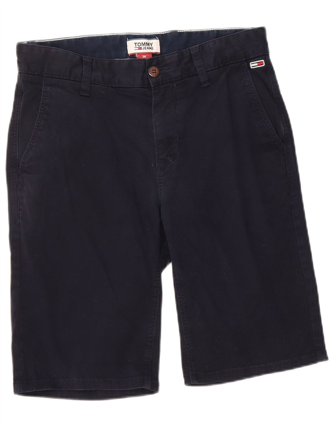 TOMMY HILFIGER Herren Chino Shorts W28 Small Marineblau Baumwolle
