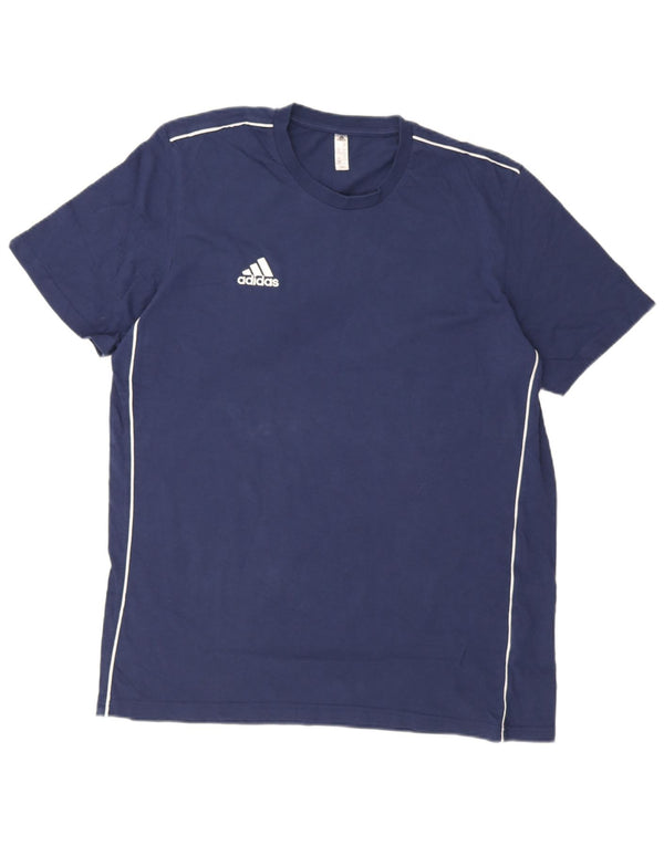 Adidas Herren T-Shirt Top XL Marineblau Baumwolle