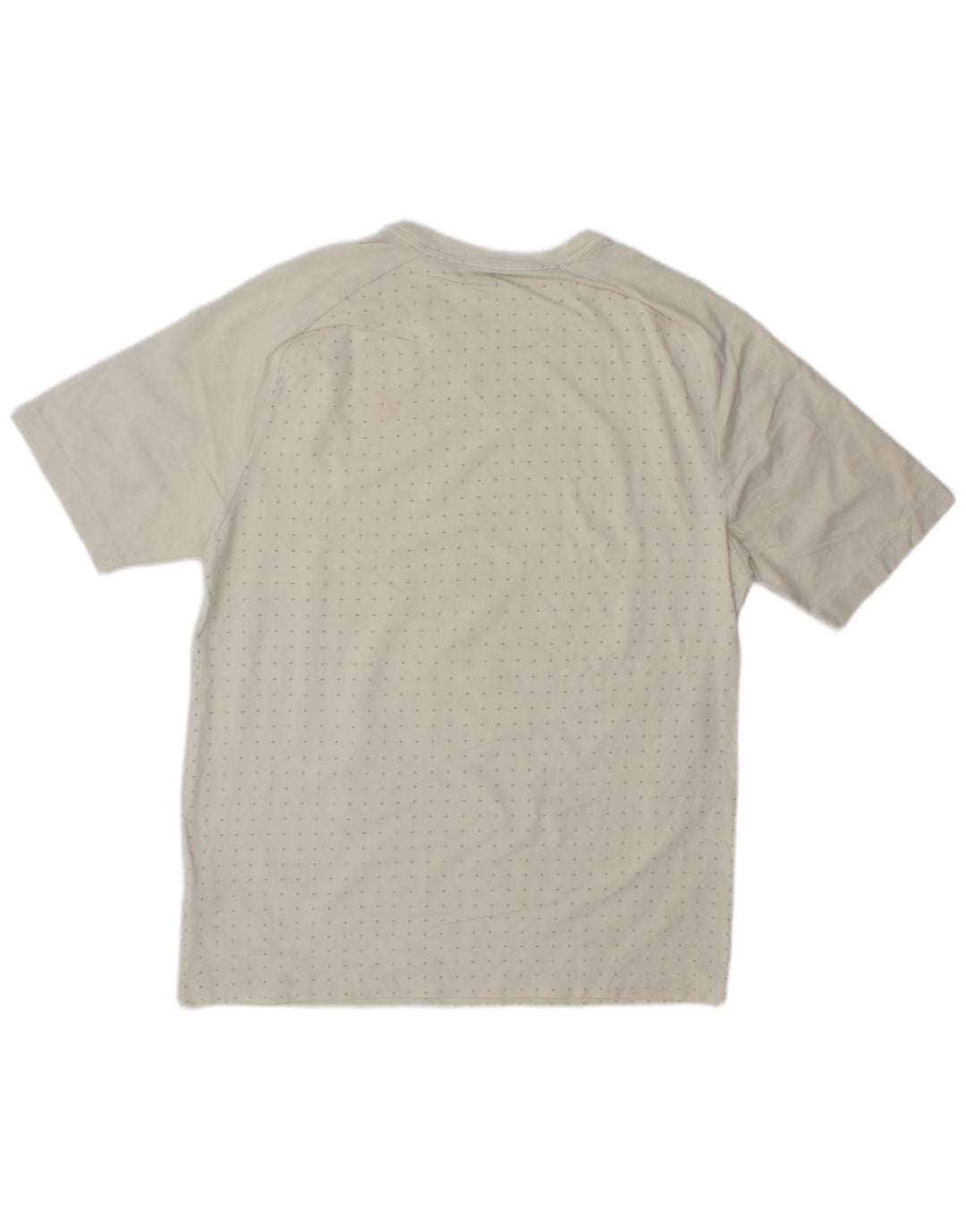 Nike Herren-T-Shirt-Oberteil aus mittelweißer, gepunkteter Baumwolle