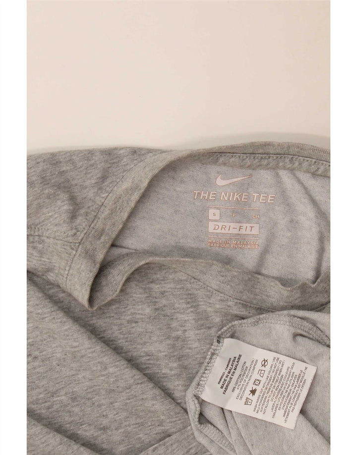 Nike Herren Dri Fit T-Shirt Top Small Grau Baumwolle