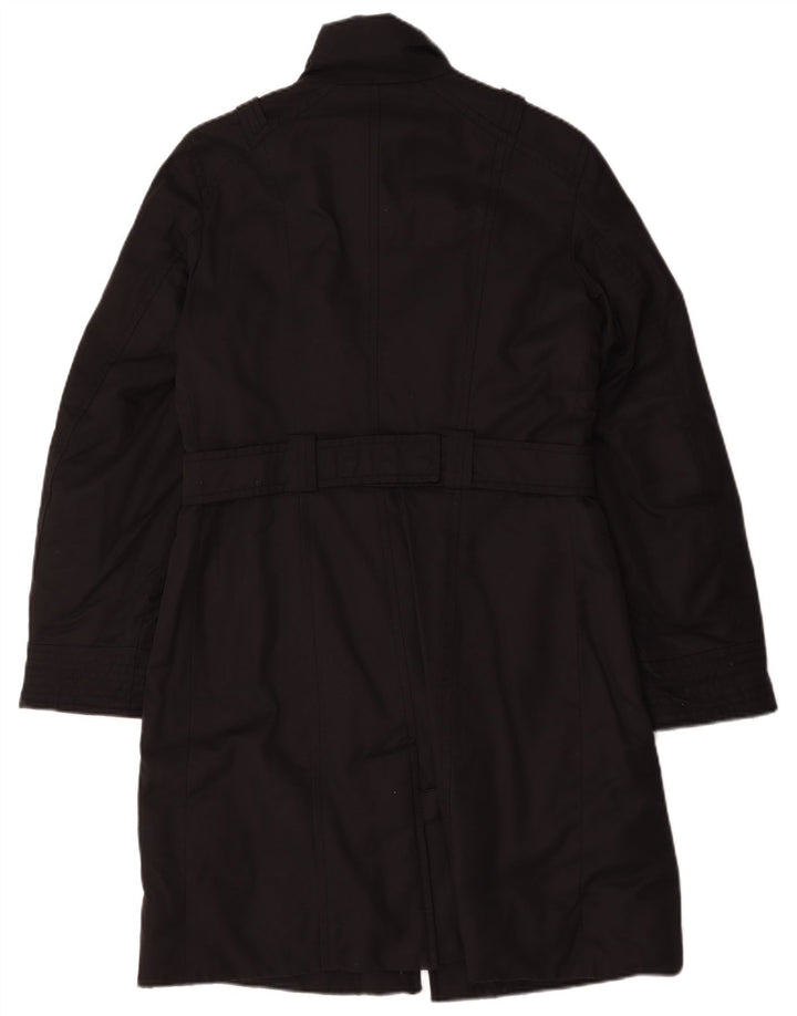 Marella Damen Wattierter Mantel UK 14 Große schwarze Baumwolle