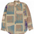 BOOGIE Herren-Hemd, groß, blau, Patchwork