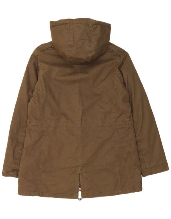 Brugi Damen-Parka mit Kapuze, UK 18, XL, Khaki, Baumwolle