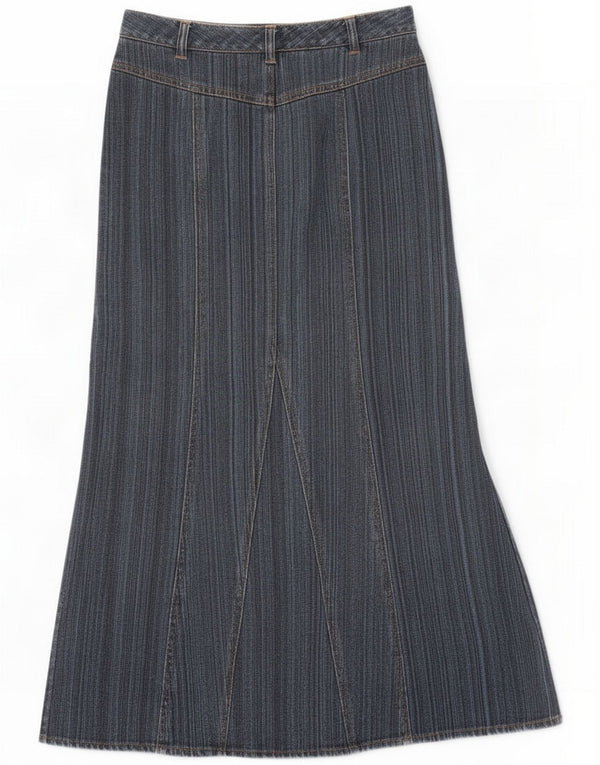 Laura Ashley Damen Jeansrock UK 10 Small W30 Marineblaue Baumwolle