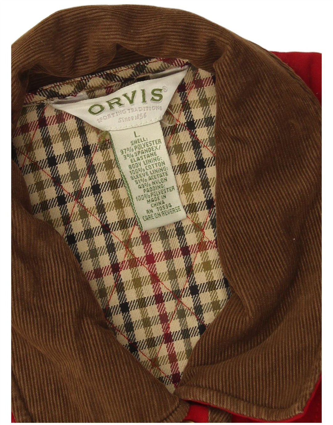 Übergroße Steppjacke für Damen von Orvis, UK 16, Größe L, Rot, Polyester