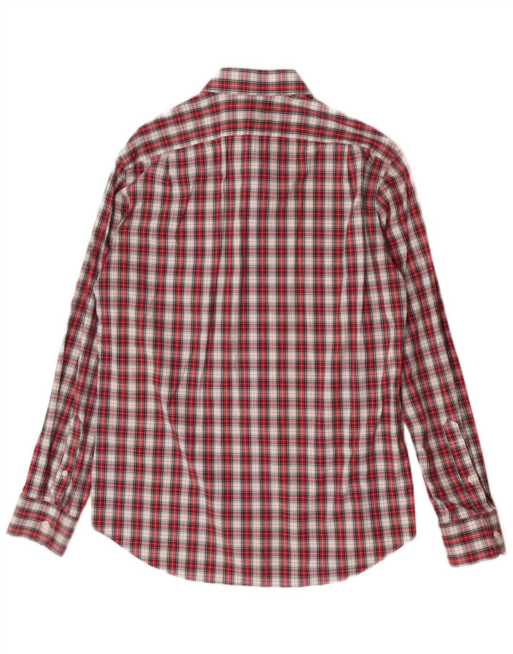 J. Crew Thompson-Flanellhemd für Herren, Größe 16 1/2, groß, rot kariert, Baumwolle