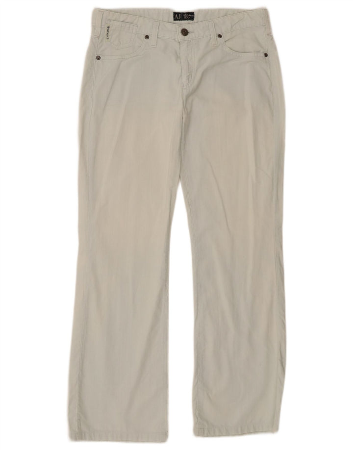 Armani Damen Bootcut Freizeithose W27 L28 Blaue Baumwolle