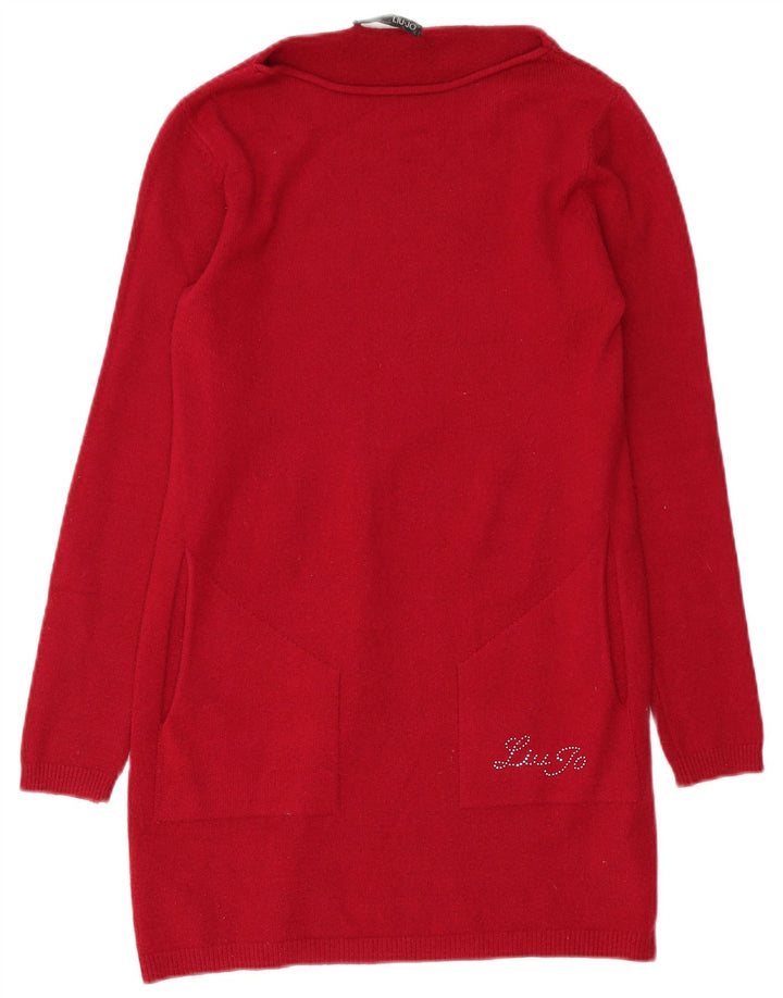 Liu Jo Damen Pulloverkleid UK 12 Medium Red Modal