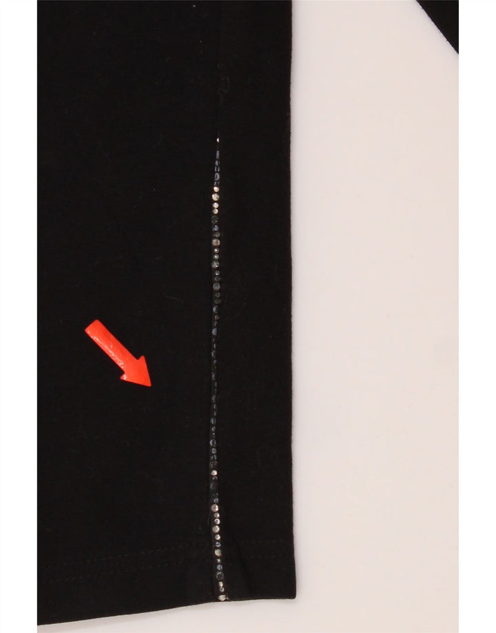 Marks & Spencer Damen Crop Leggings UK 8 Small Schwarze Viskose