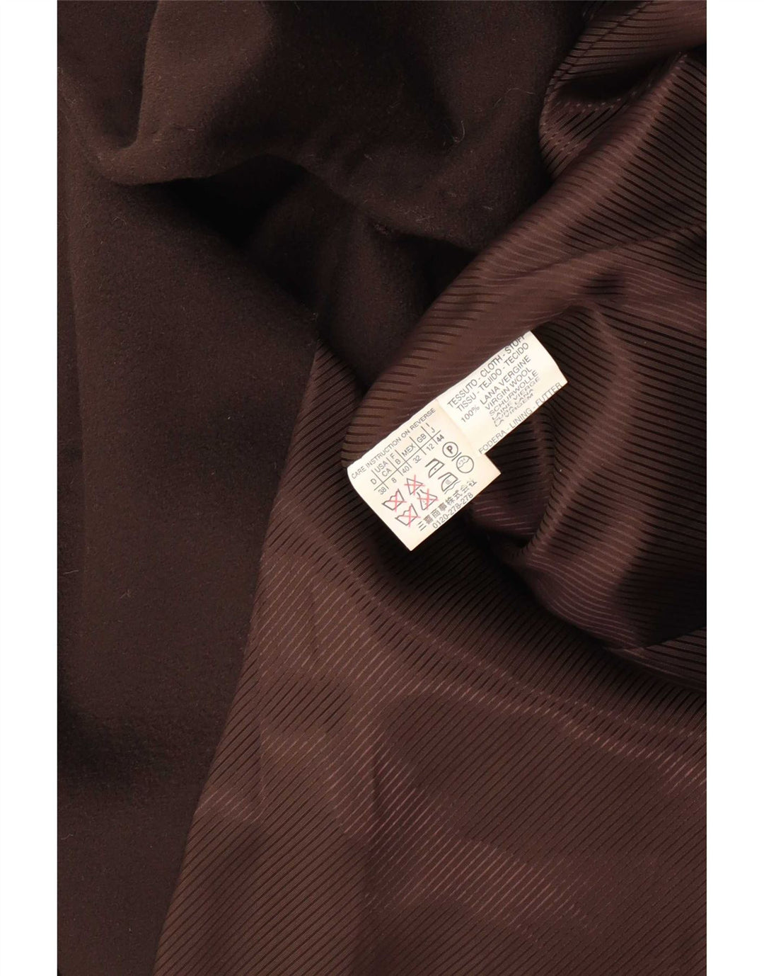 i Blues Womens Overcoat UK 12 Medium Brown New Wool Classic