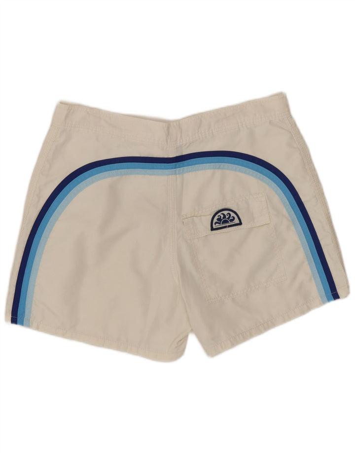 Sundek Herren-Badeshorts, mittelgroß, Weiß