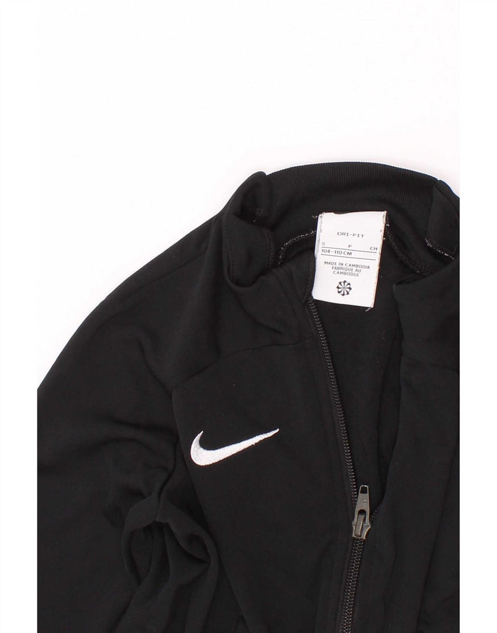 Nike Dri-Fit-Trainingsanzugoberteil für Mädchen, 4–5 Jahre, Größe S, Schwarz, Polyester