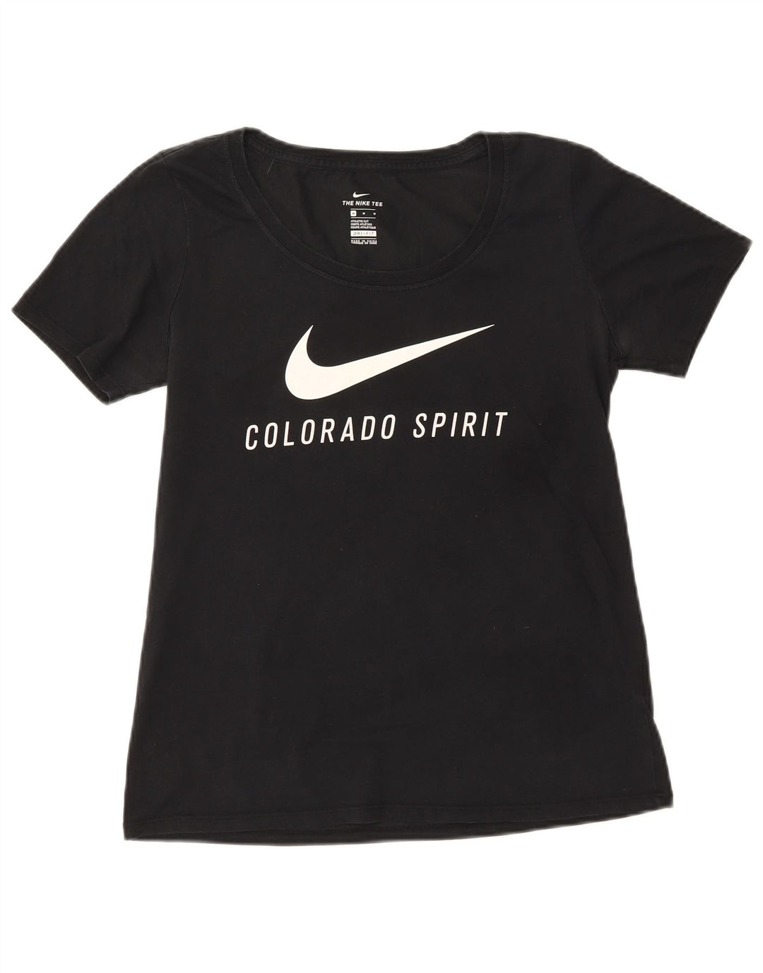 NIKE Damen Colorado Spirit Graphic T-Shirt Top UK 12 Mittelschwarze Baumwolle