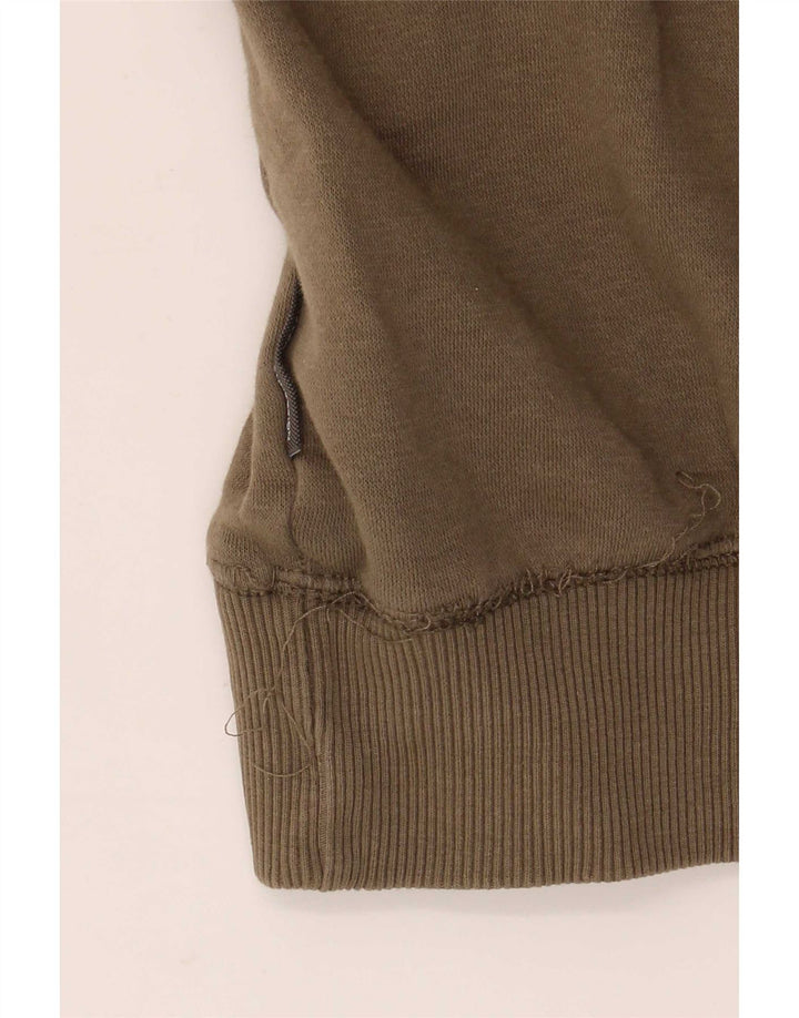 French Connection Herren-Kapuzenpullover aus mittlerer Khaki-Baumwolle