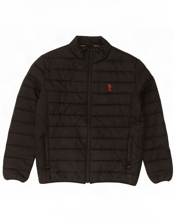 U.S. Polo Assn. Wattierte Herrenjacke UK 42 XL aus schwarzem Nylon