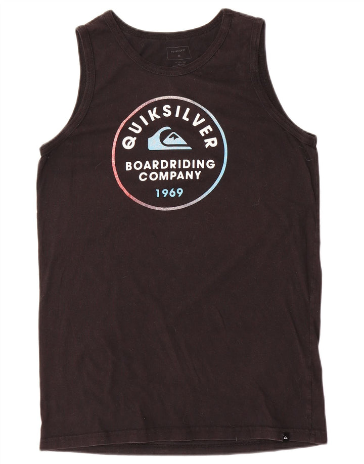 Quiksilver Mens Graphic Vest Top XL Schwarz Baumwolle