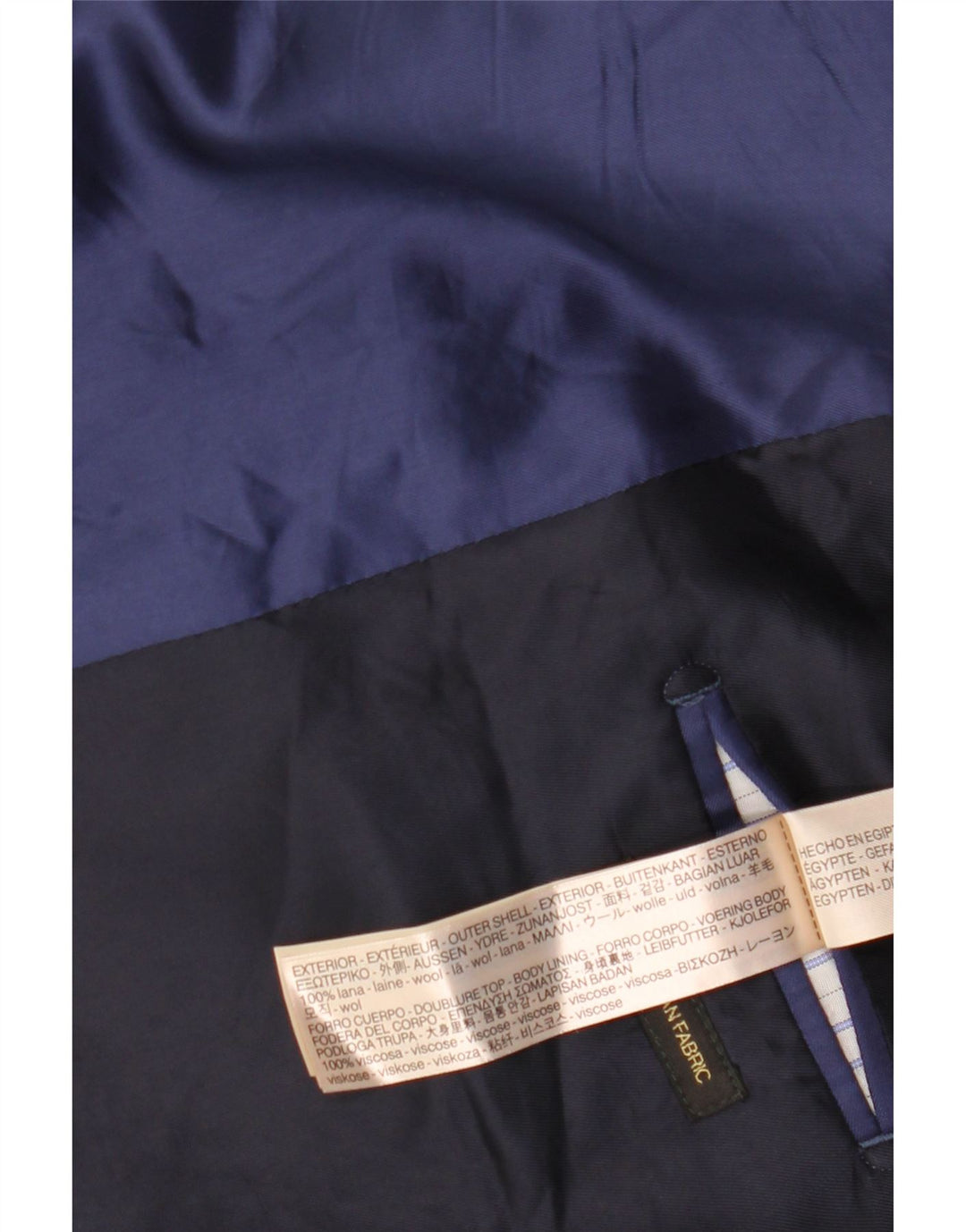 Massimo Dutti Herren-Blazer mit 2 Knöpfen, EU 54, XL, marineblaue Wolle