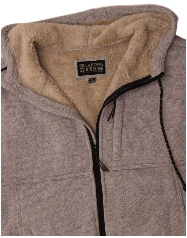 BILLABONG Herren ärmelloser Kapuzenpullover mit Reißverschluss, klein, grau, Polyester