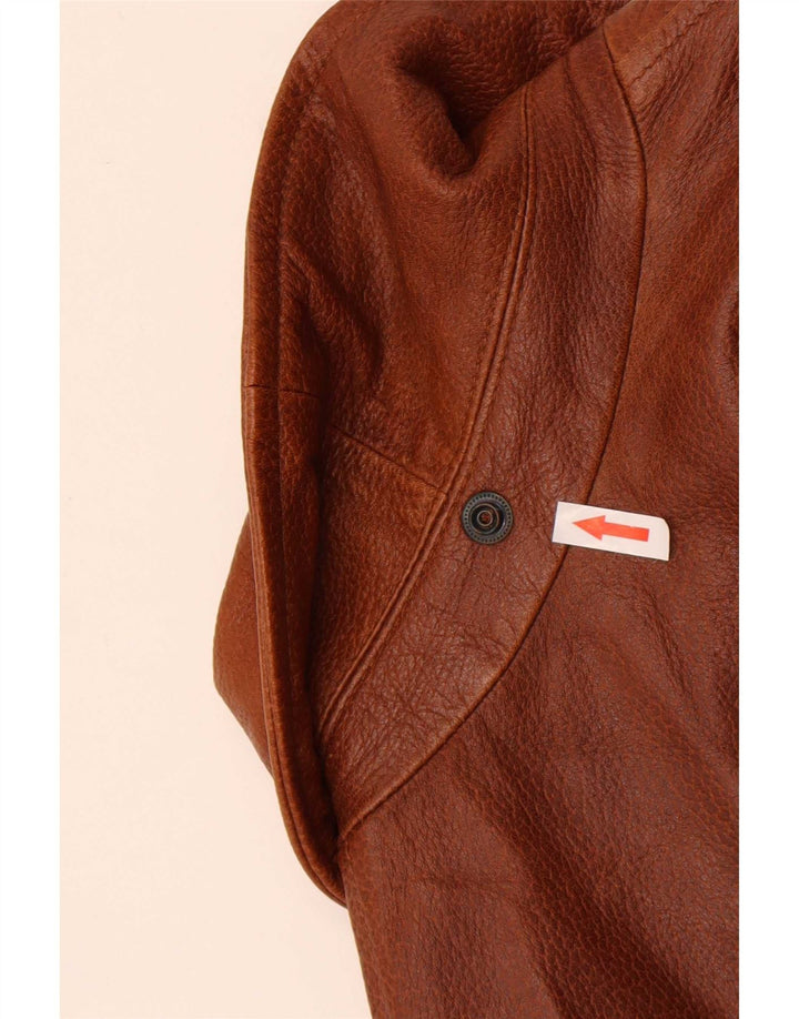 Pirbos Herren Lederjacke IT 58 4XL Braun
