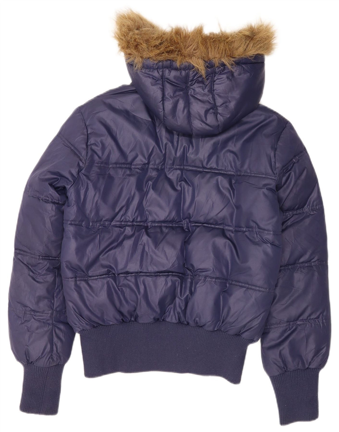 Lee Wattierte Damenjacke mit Kapuze, UK 16, Größe L, Marineblau, Polyester