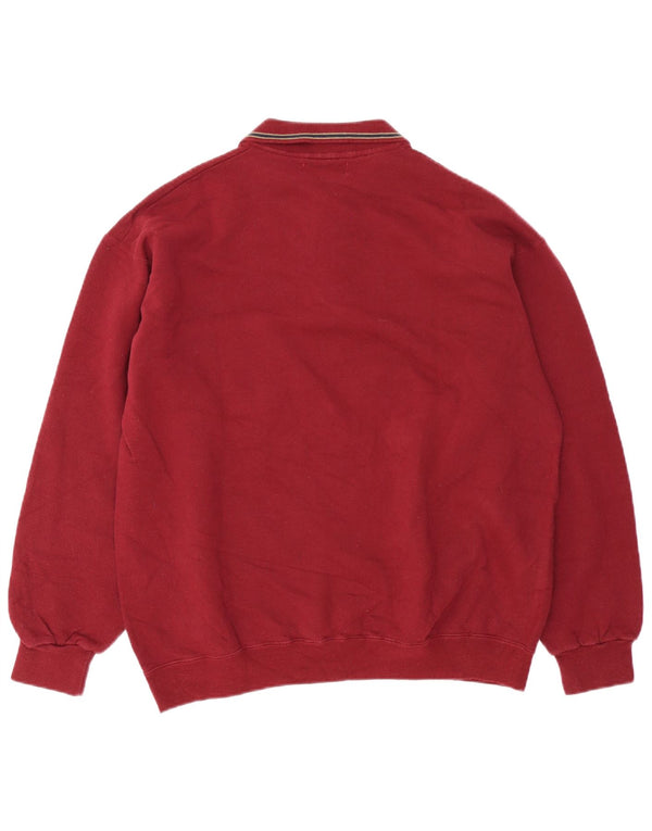 Roby Herren-Sweatshirt mit Rollkragen, Größe L, Burgunderrot