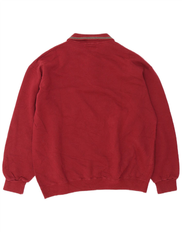 Roby Herren-Sweatshirt mit Rollkragen, Größe L, Burgunderrot