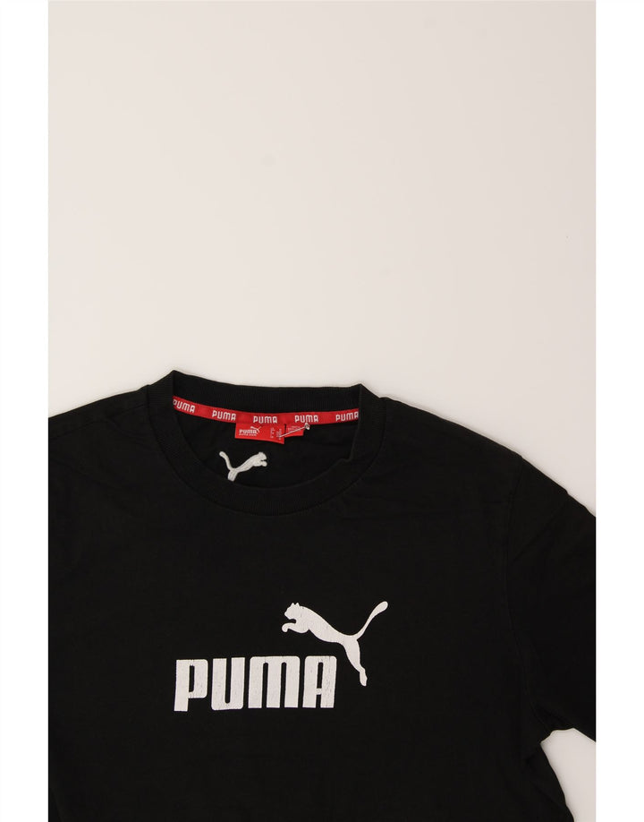 PUMA Mens Graphic T-Shirt Top Medium Black Vintage Puma and Second-Hand Puma from Messina Hembry 