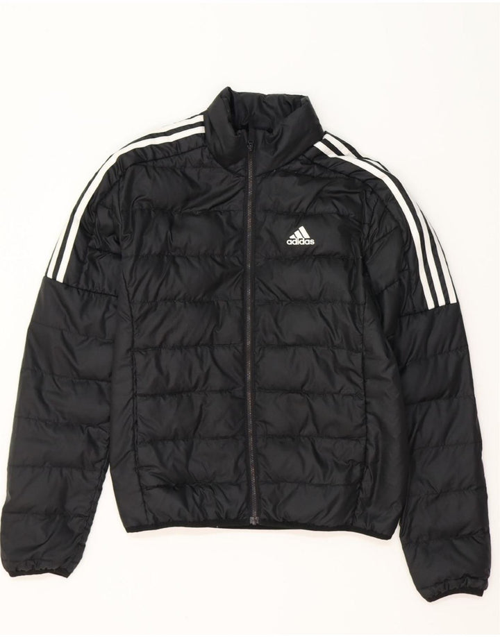 ADIDAS Mens Padded Jacket UK 36 Small Black Polyester
