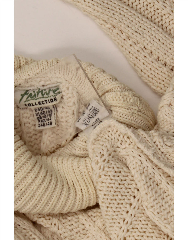 FRITZI Damen-Pullover mit Rollkragen, übergroß, Gr. 14/16, Größe L, Beige