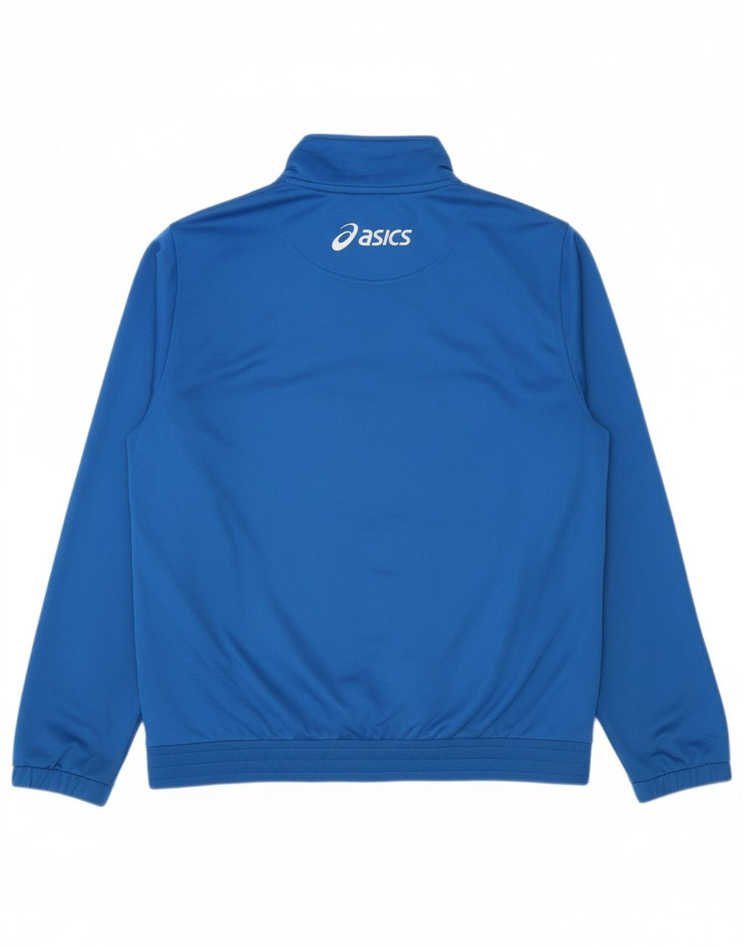 ASICS Mens Graphic Tracksuit Top Jacket Medium Blue Colourblock Polyester