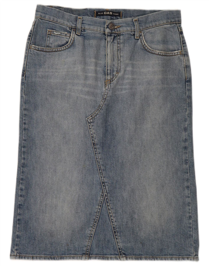 Gas Damen-Jeansrock, Größe S, Größe W28, Blau, Baumwolle