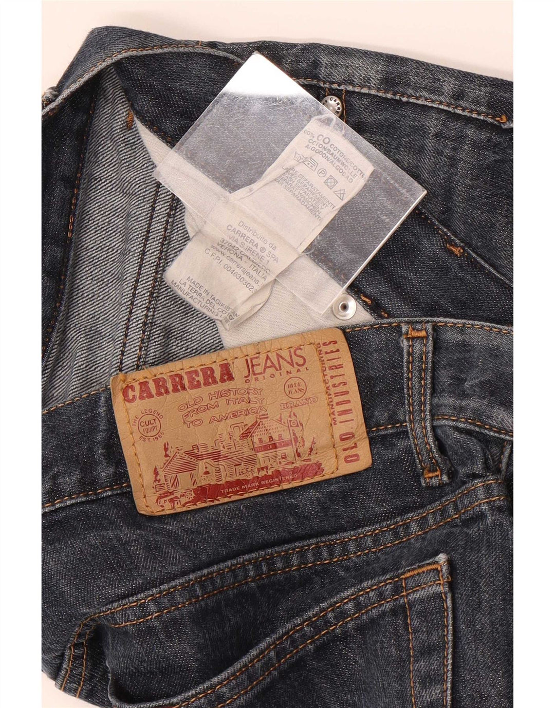 Carrera Herren 710 Straight Jeans W34 L34 Blaue Baumwolle