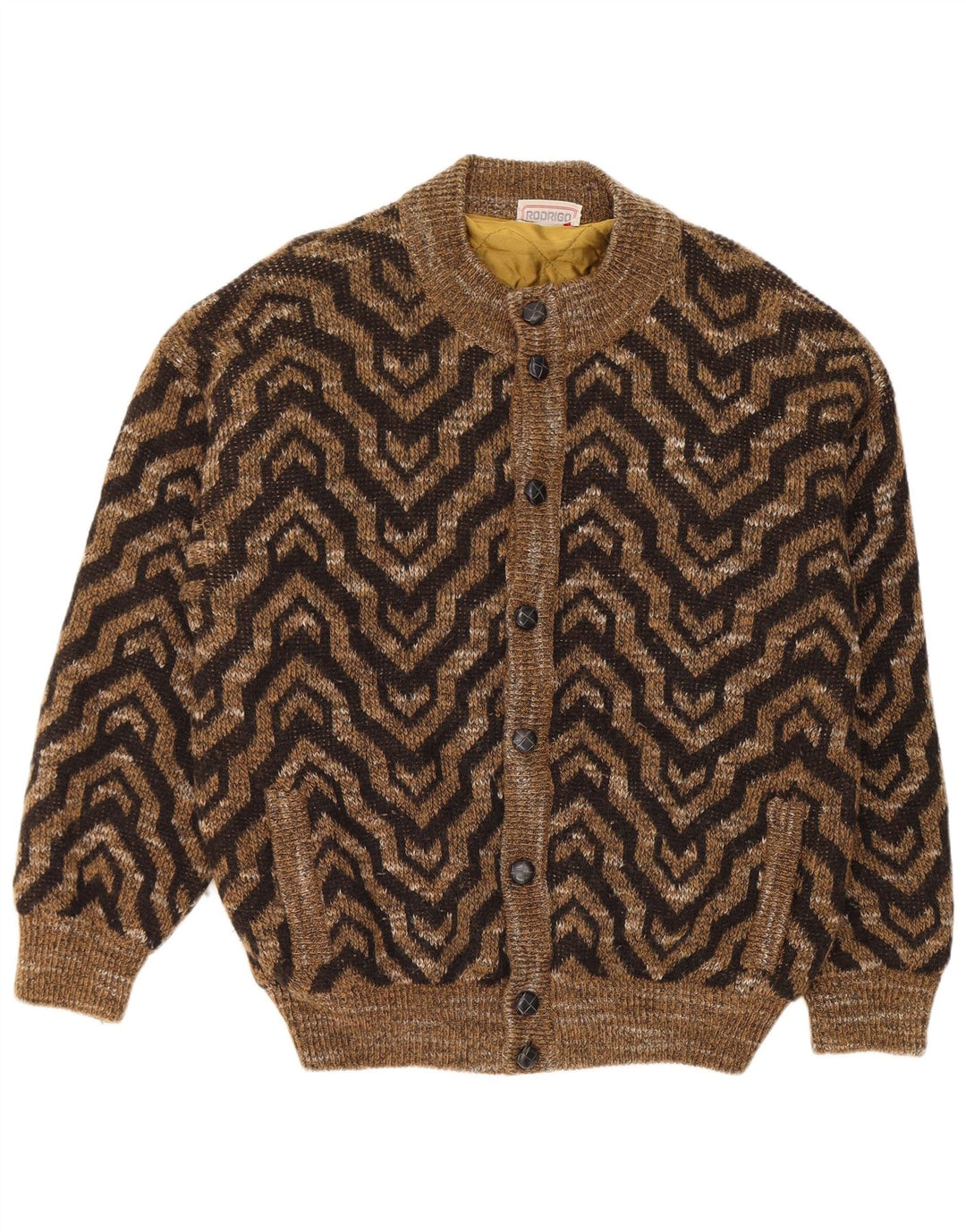 Rodrigo Herren Strickjacke XL Braun Geometrisch