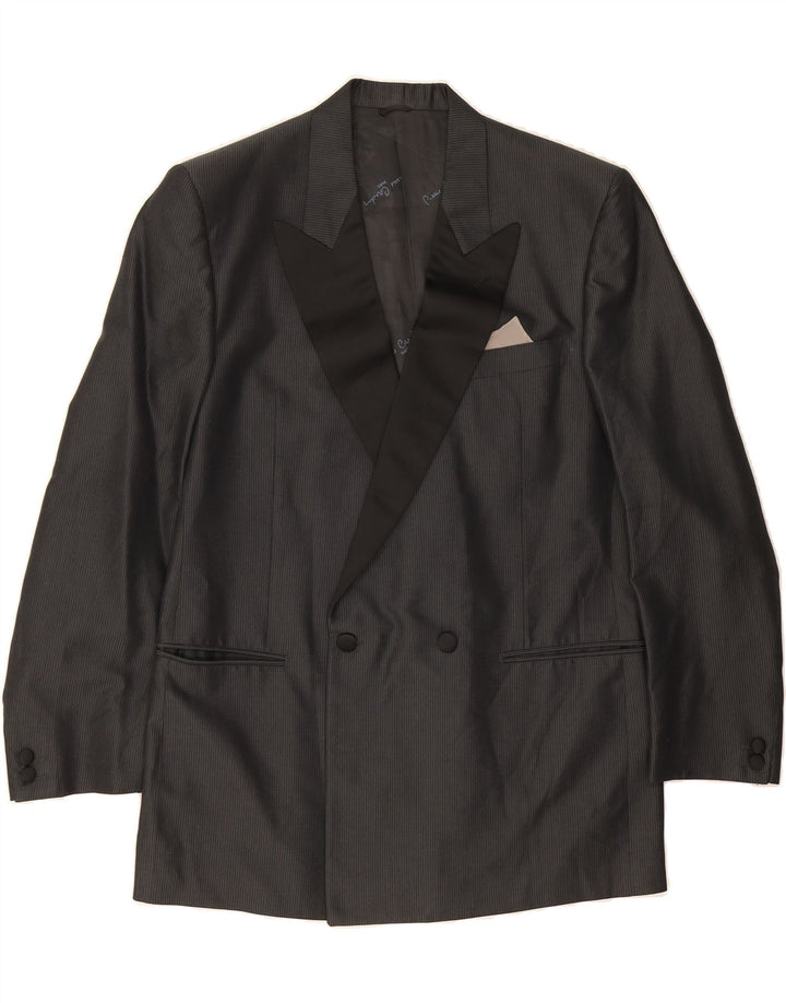 PIERRE CARDIN Mens Blazer Jacket UK 38 Medium Grey Pinstripe Vintage Pierre Cardin and Second-Hand Pierre Cardin from Messina Hembry 