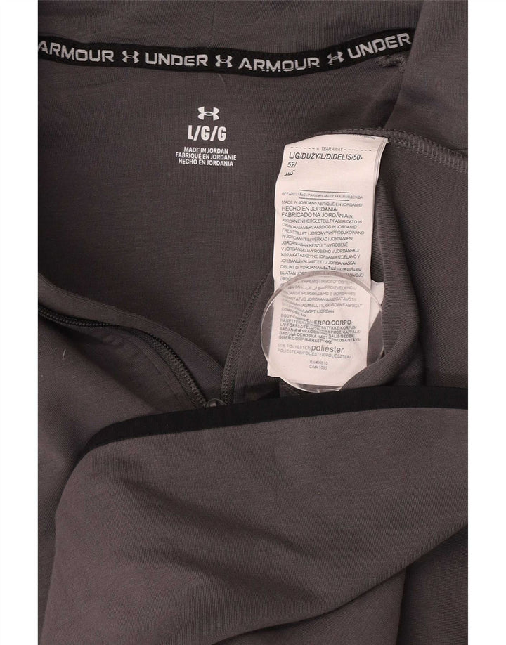 Under Armour Herren-Kapuzenpullover mit Reißverschluss, groß, grau, Polyester