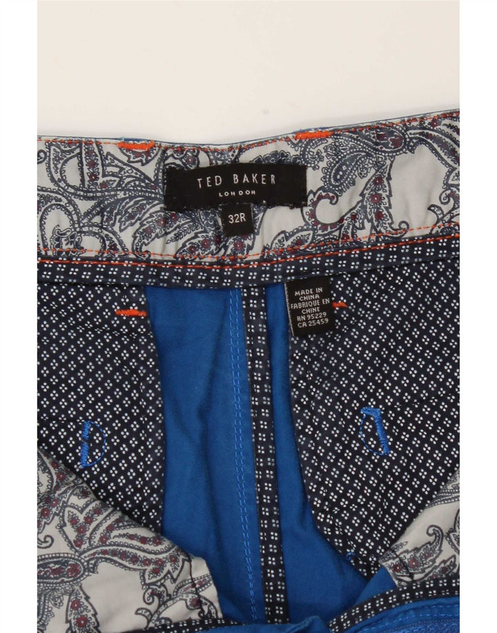 Ted Baker Herren-Chinoshorts, Größe M, W32, Blau, Baumwolle