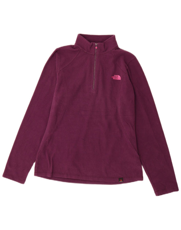 The North Face Damen-Fleecepullover mit Reißverschluss am Hals, UK 14, Mittelviolett, Polyester