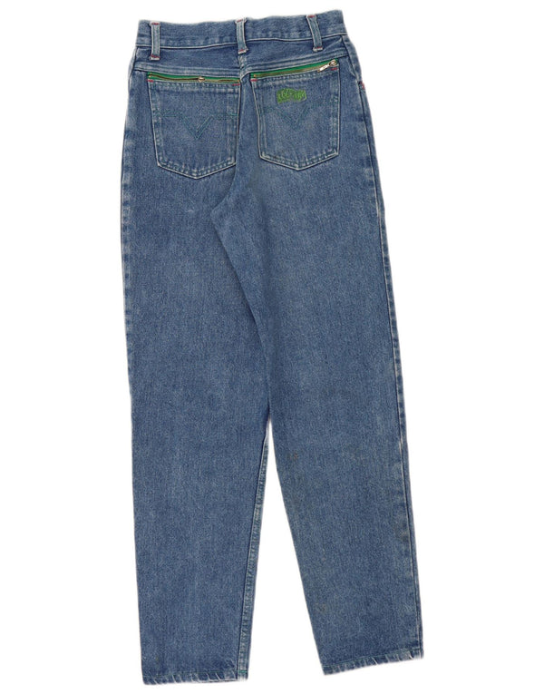 Country Damen Tapered Jeans IT 40 Small W24 L29 Blaue Baumwolle