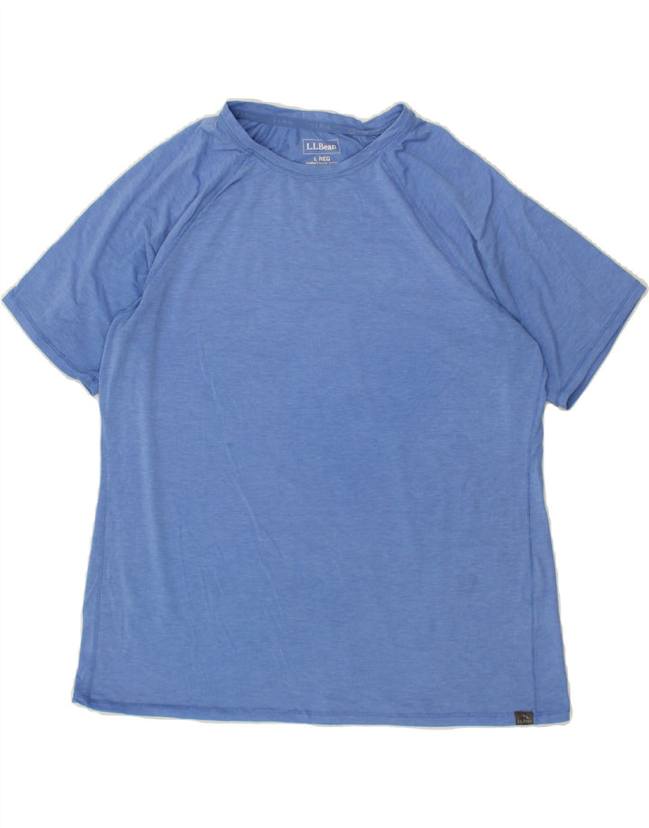 L.L.BEAN Womens T-Shirt Top UK 16 Large Blue Polyester Vintage L.L.Bean and Second-Hand L.L.Bean from Messina Hembry 