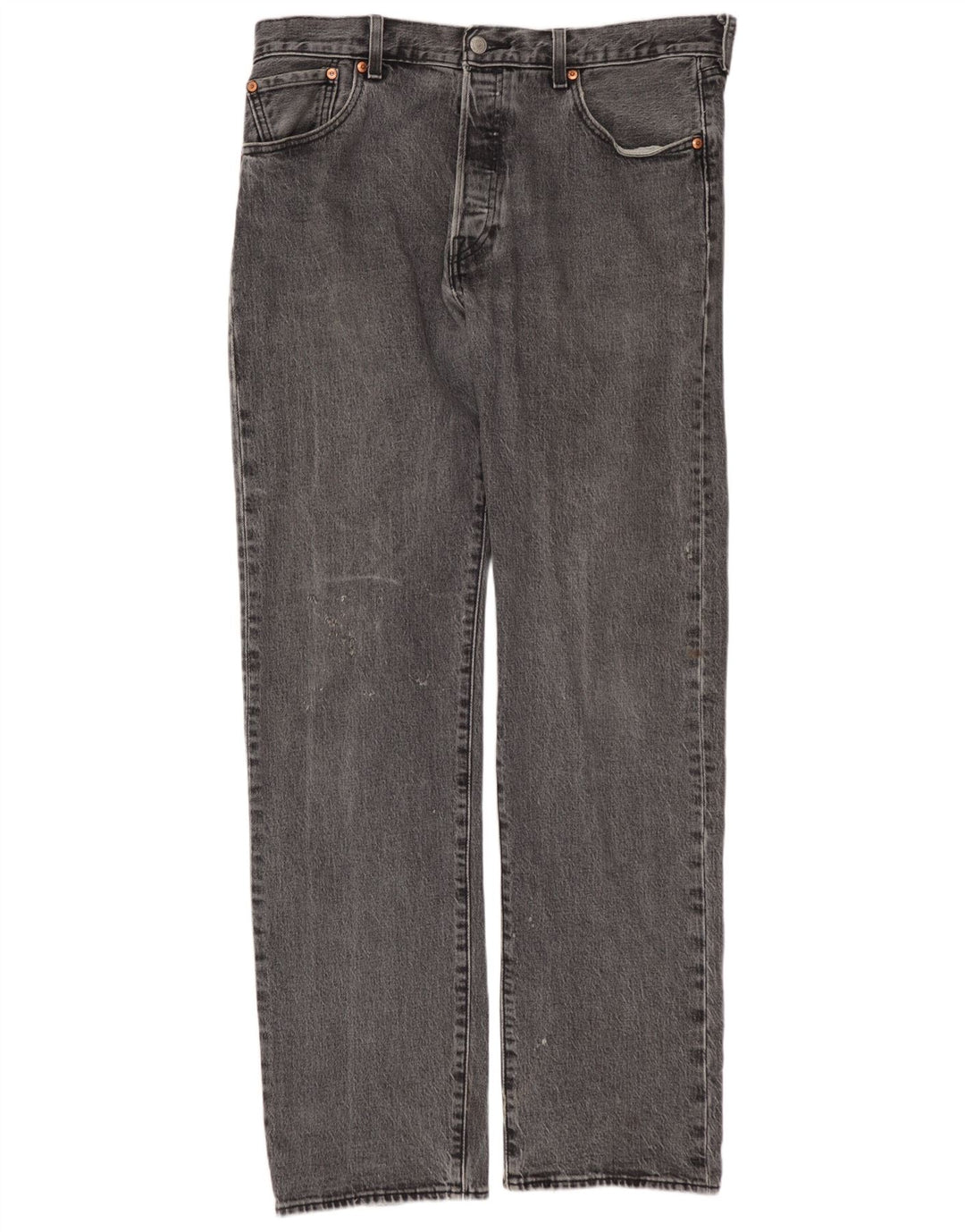 LEVI'S Herren 501 Straight Jeans W34 L34 Graue Baumwolle