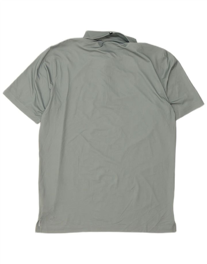 PUMA Herren Poloshirt Mittelgraues geometrisches Polyester