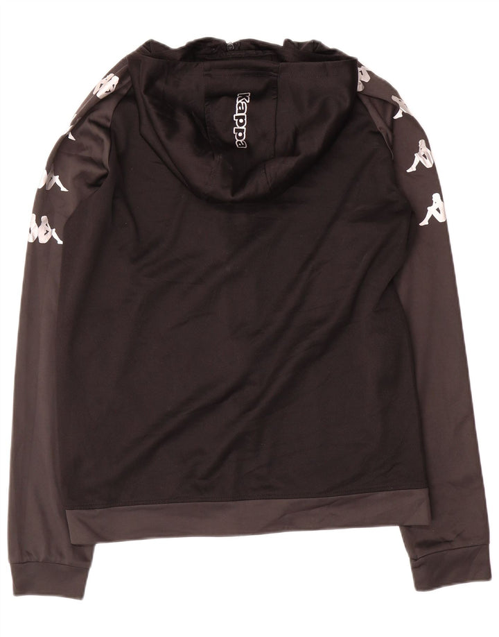 Kappa Herren Lewes Graphic Trainingsanzug-Top-Jacke, Mittelschwarz, Farbblock