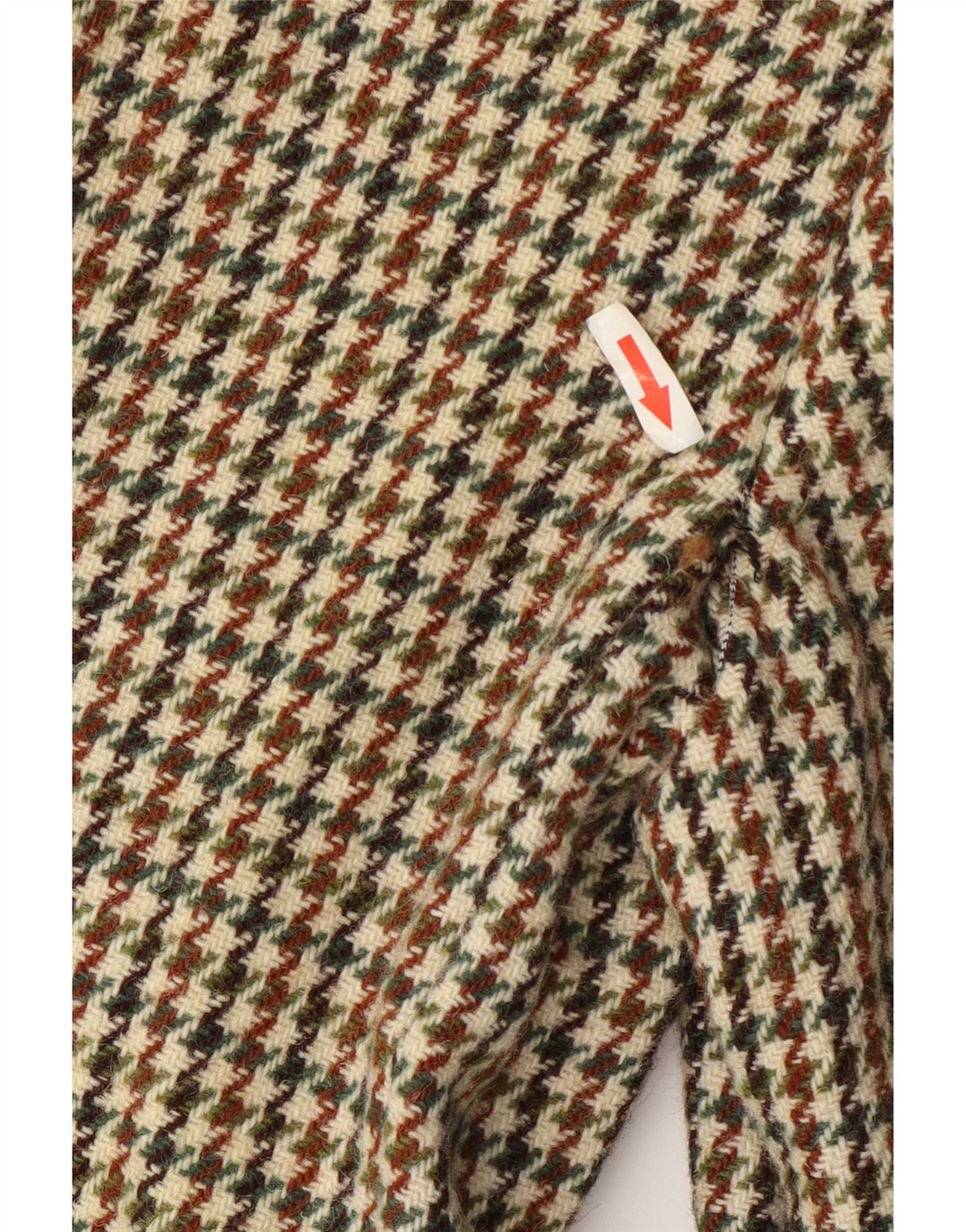 Harris Tweed Herren-Blazer, lang, UK 38, Mittelgrün mit Hahnentrittmuster
