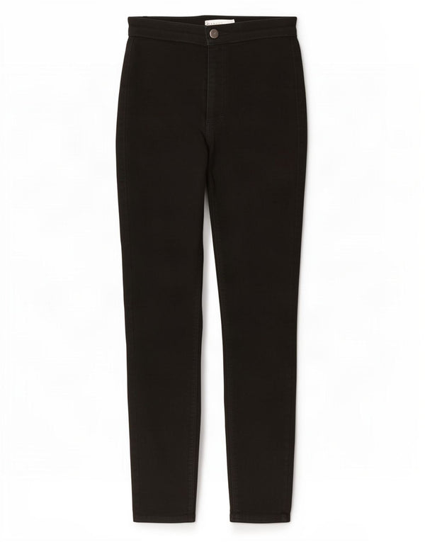 Topshop Damen Skinny Jeans W30 L26 Schwarze Baumwolle