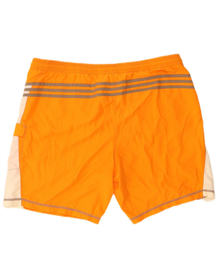 Adidas Herren Badeshorts mit Grafik, 2XL, Orange, Colourblock-Polyester